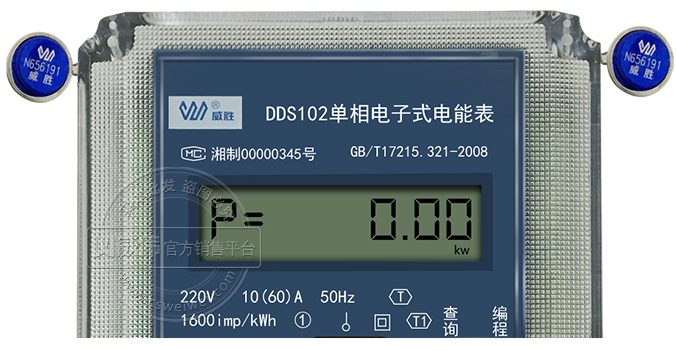 威胜dds102单相电能表有功功率显示